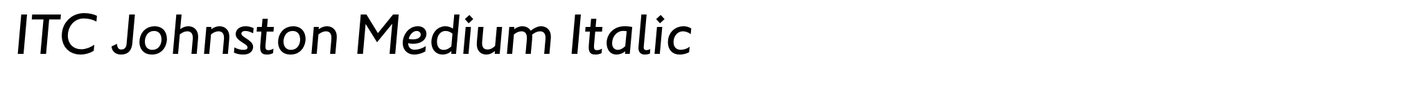 ITC Johnston Medium Italic image